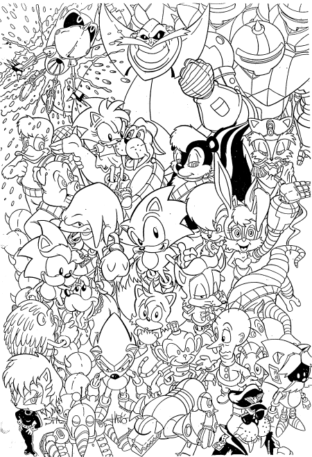 Sonic coloring pages