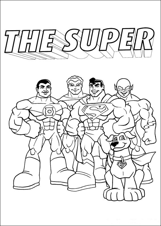 Superfriends coloring pages