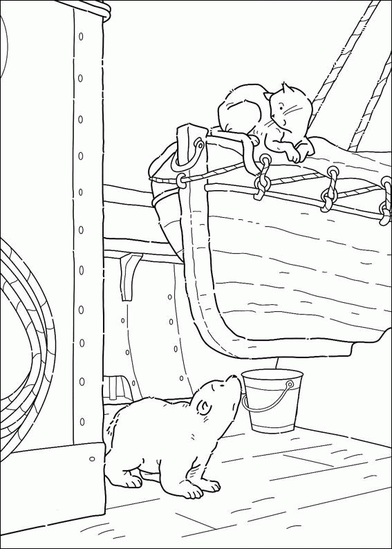 The little polar bear coloring pages