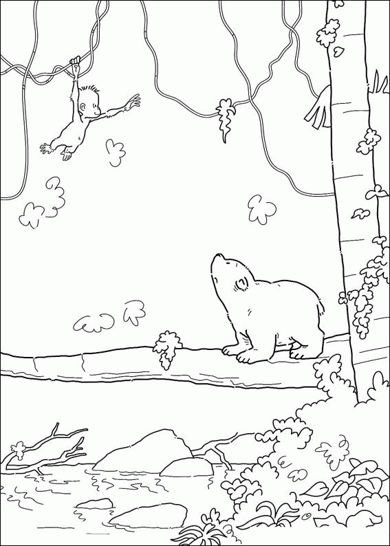 The little polar bear coloring pages