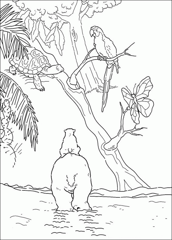 The little polar bear coloring pages