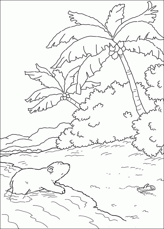 The little polar bear coloring pages