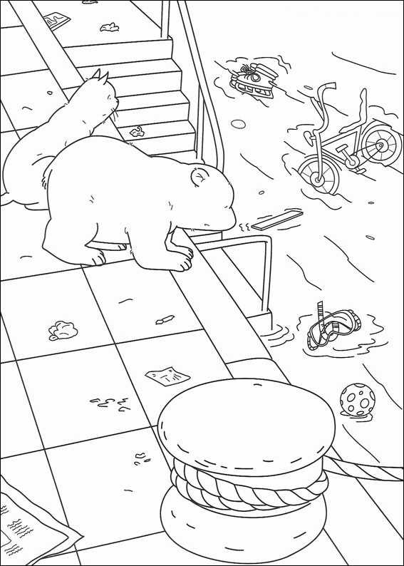 The little polar bear coloring pages