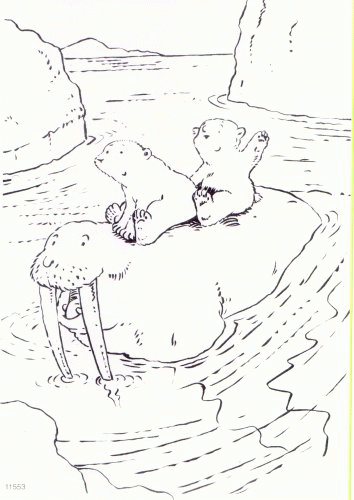 The little polar bear coloring pages