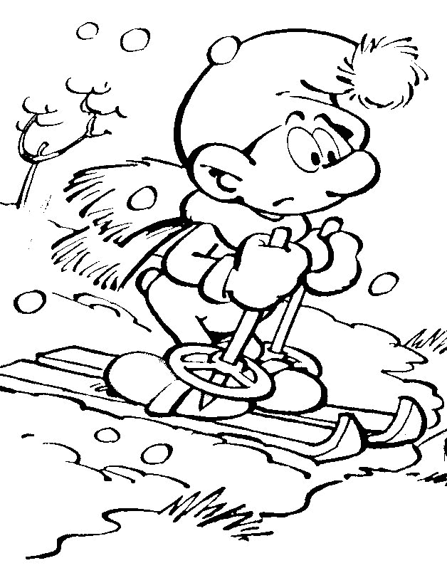 The smurfs coloring pages