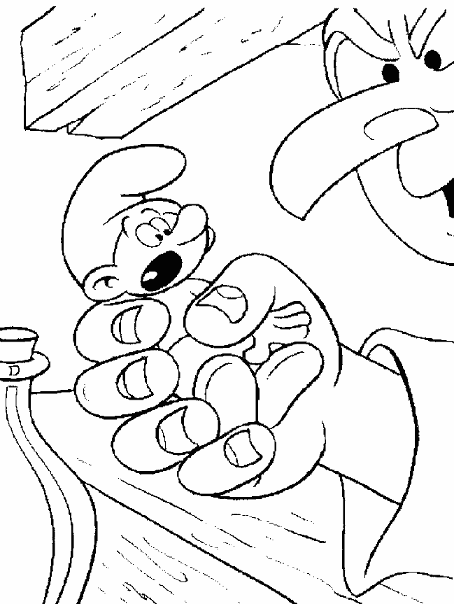 The smurfs coloring pages