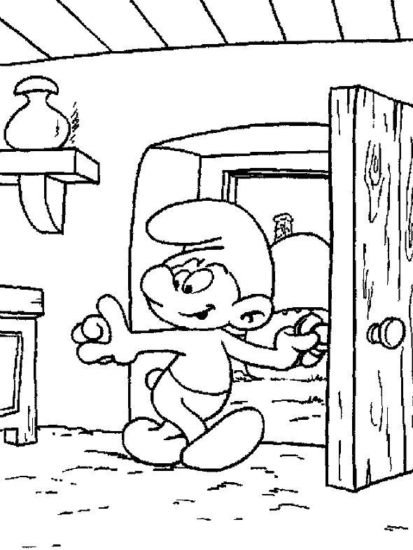 The smurfs coloring pages