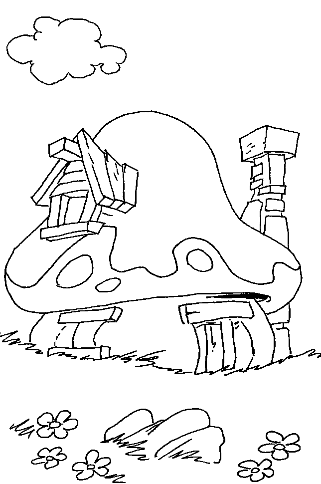 The smurfs coloring pages