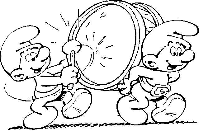 The smurfs coloring pages