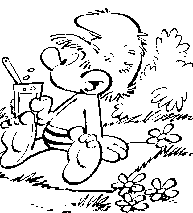 The smurfs coloring pages