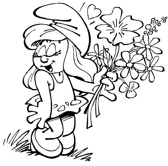 The smurfs coloring pages