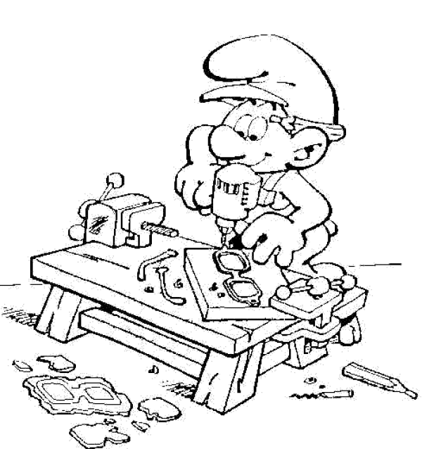 The smurfs coloring pages