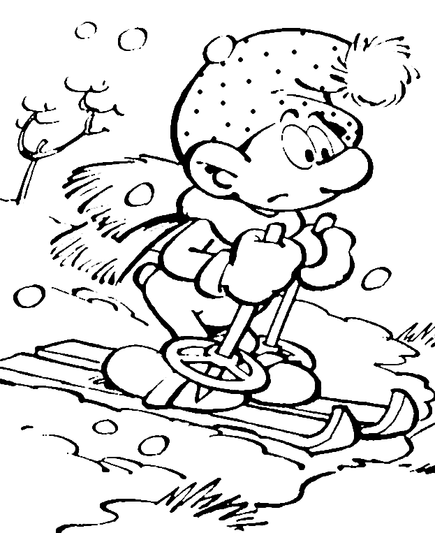 The smurfs coloring pages