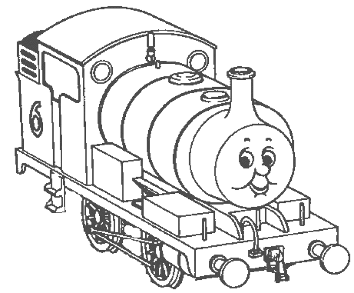 thomas train clip art black and white