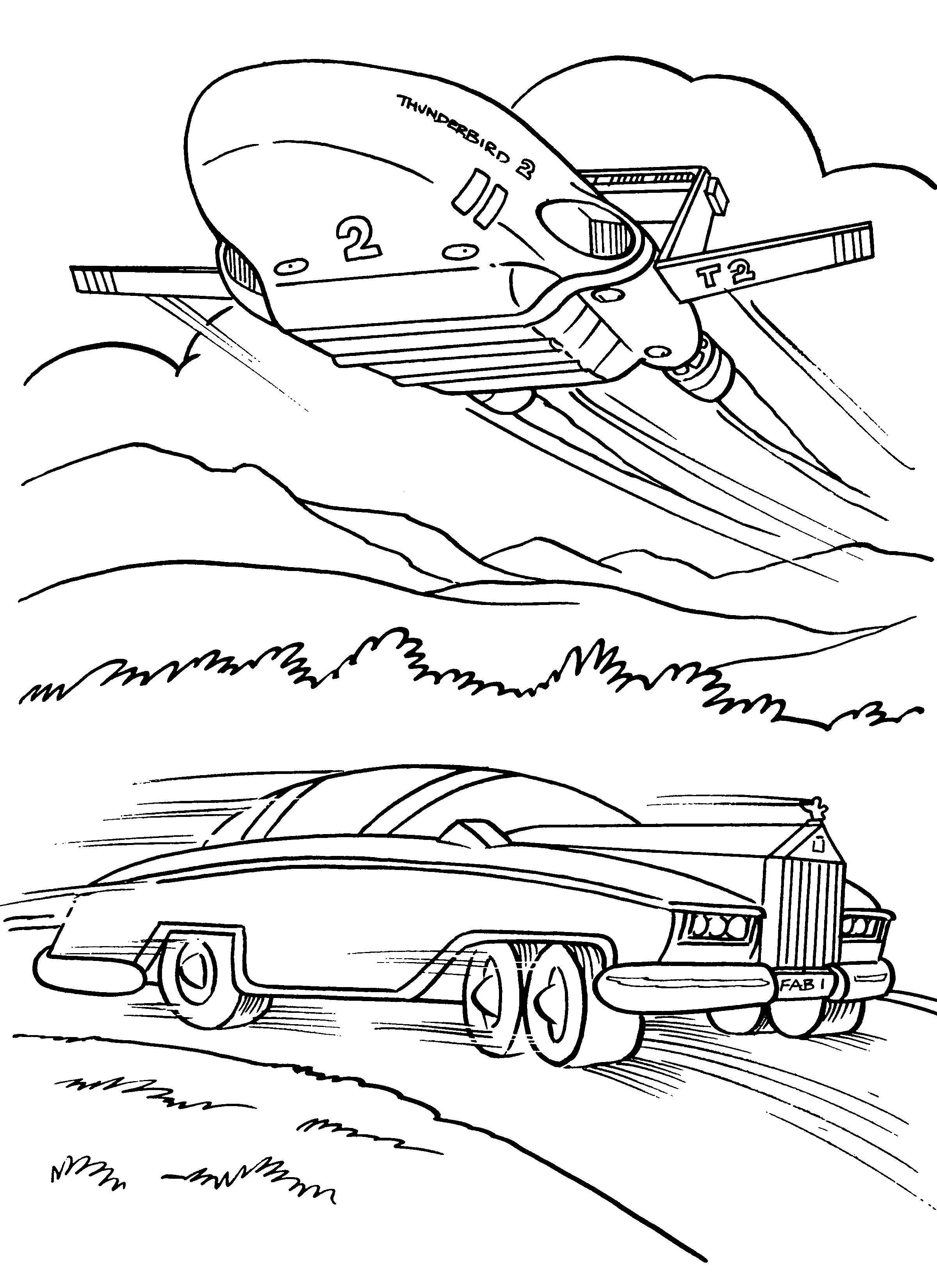 Thunderbirds coloring pages