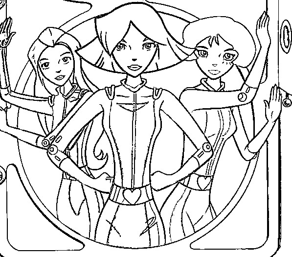 Totally spies coloring pages