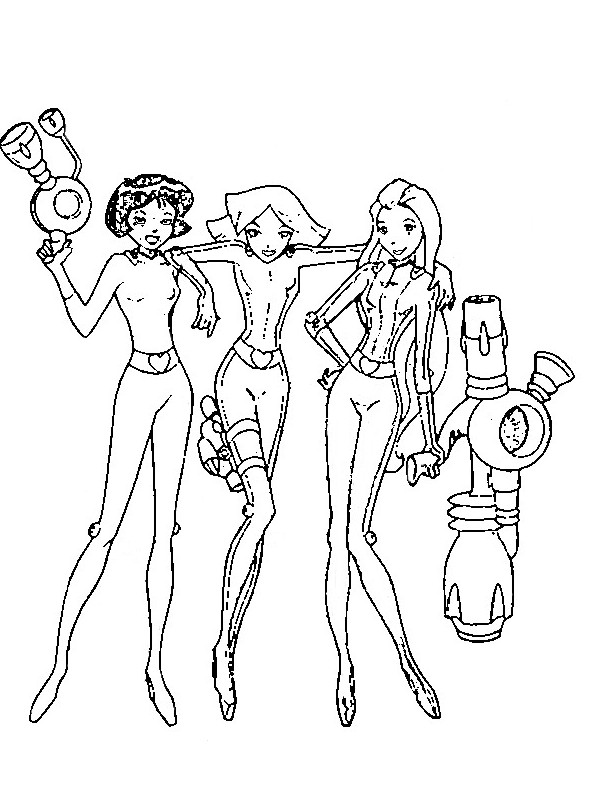 Totally spies coloring pages