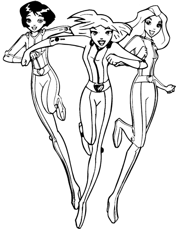 Totally spies coloring pages