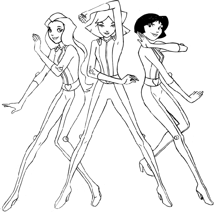 Totally spies coloring pages