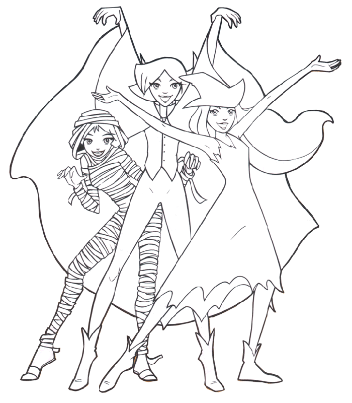 Totally spies coloring pages