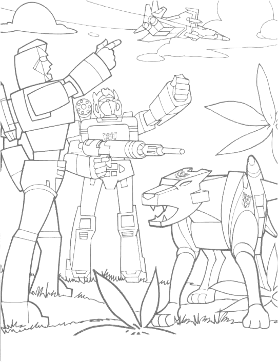 Transformers coloring pages