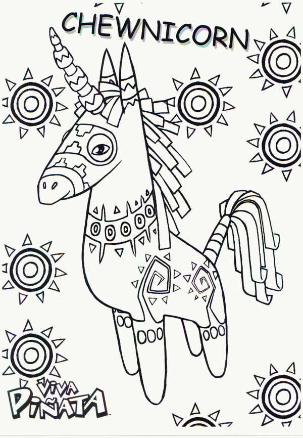 Viva pinata coloring pages