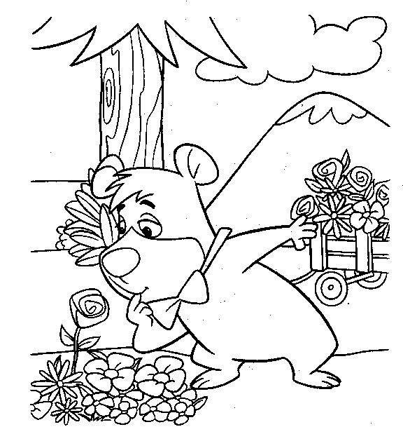 Yogi bear coloring pages