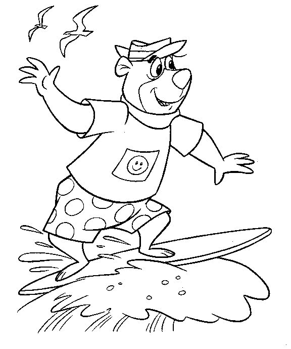 Yogi bear coloring pages