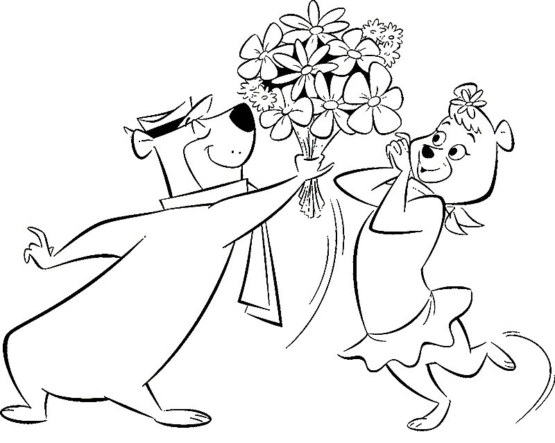 Yogi bear coloring pages