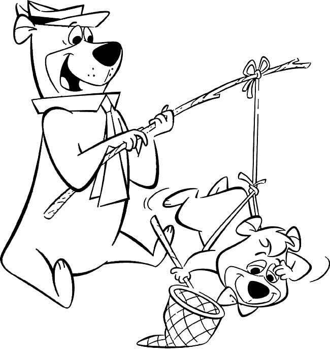 Yogi bear coloring pages