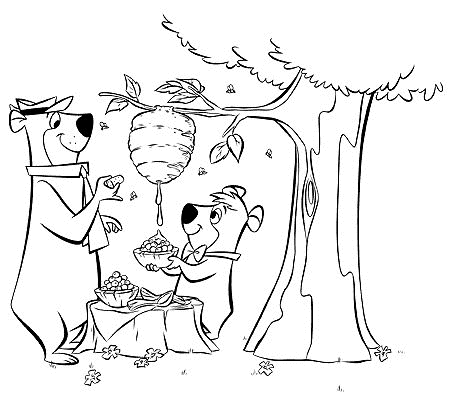 Yogi bear coloring pages