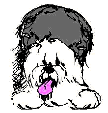 Old english sheepdog dog graphics