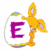 Alphabets easter graphics