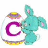 Alphabets easter graphics