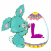 Alphabets easter graphics