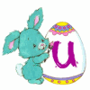 Alphabets easter graphics