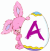 Alphabets easter graphics