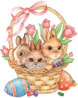 Rabbits easter graphics