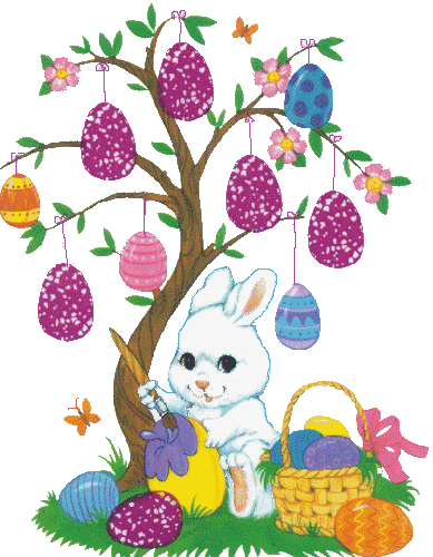 Rabbits easter graphics