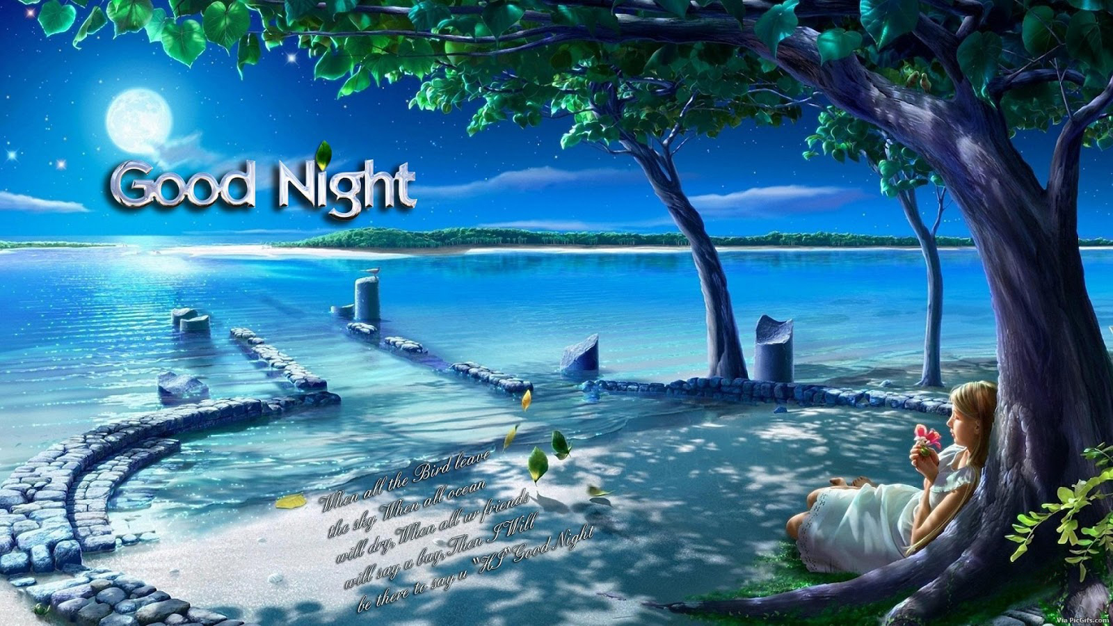 Good night facebook graphics