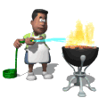 Barbecue food and drinks