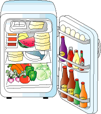 Refrigerators and freezers food and drinks