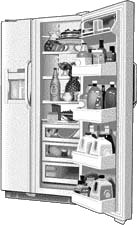 Refrigerators and freezers food and drinks