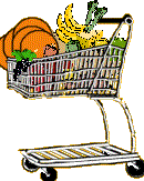 Shopping cart food and drinks