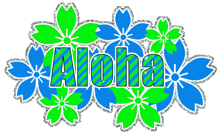 Aloha glitter gifs