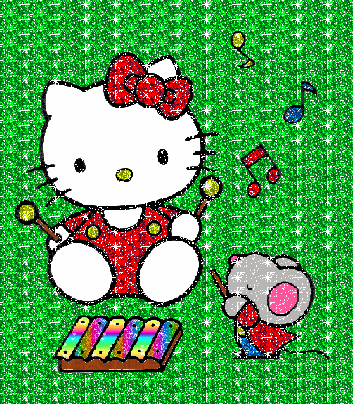  Hello  Kitty  Glitter  Gif PicGifs com