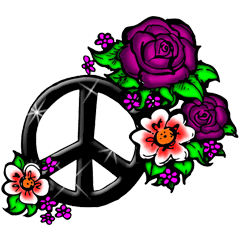 Peace glitter gifs