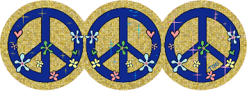 Peace glitter gifs