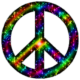 Peace glitter gifs