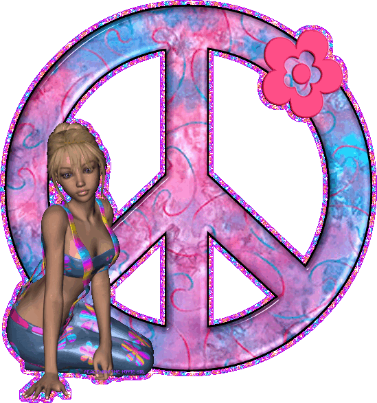 Peace glitter gifs